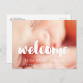 ようこそモダン誕生のお知らせ ポストカード (正面/裏面)