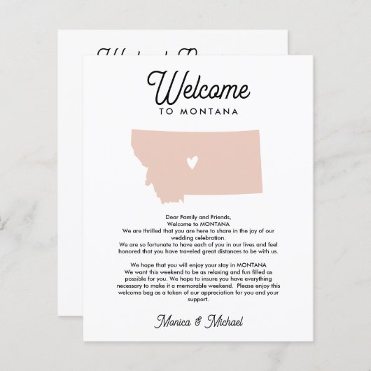 ようこそモンタナ文字と旅程ANY COLOR (正面/裏面)