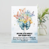 ようこそリトル・ミラクル! – ベビーシャワーパーティー招待券 招待状 (スタンド正面)