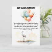 ようこそリトル・ミラクル！ – ベビーシャワーパーティー招待券 招待状 (スタンド正面)