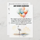 ようこそリトル・ミラクル！ – ベビーシャワーパーティー招待券 招待状 (正面/裏面)