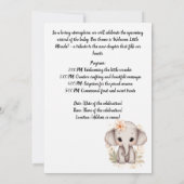 ようこそリトル・ミラクル！ – ベビーシャワーパーティー 招待状 (裏面)