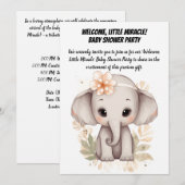 ようこそリトル・ミラクル！ – ベビーシャワーパーティー 招待状 (正面/裏面)