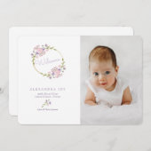 ようこそリース写真の誕生のお知らせ 案内状 (正面/裏面)