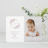 ようこそリース写真の誕生のお知らせ 案内状 (スタンド正面)