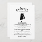 ようこそロードアイランド結婚の手紙&旅程 (正面/裏面)