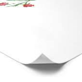 ようこそワイルドフラワーの水の色のフローラ赤ちゃんシャワー ポスター (角)