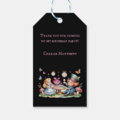 ようこそワンダーランドの最初の誕生日パーティー ギフトタグ (裏面)