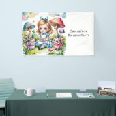 ようこそワンダーランドの最初の誕生日パーティー 横断幕 (トレードショー)