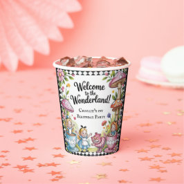 ようこそワンダーランドの最初の誕生日パーティー 紙コップ