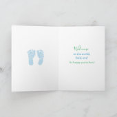 ようこそワールド新生児ボーイカード カード (内部)