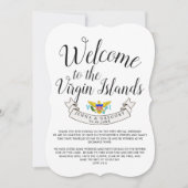 ようこそヴァージン諸島 | 行き先結婚式 招待状 (正面)