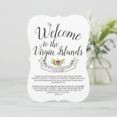 ようこそヴァージン諸島 | 行き先結婚式 招待状 (スタンド正面)