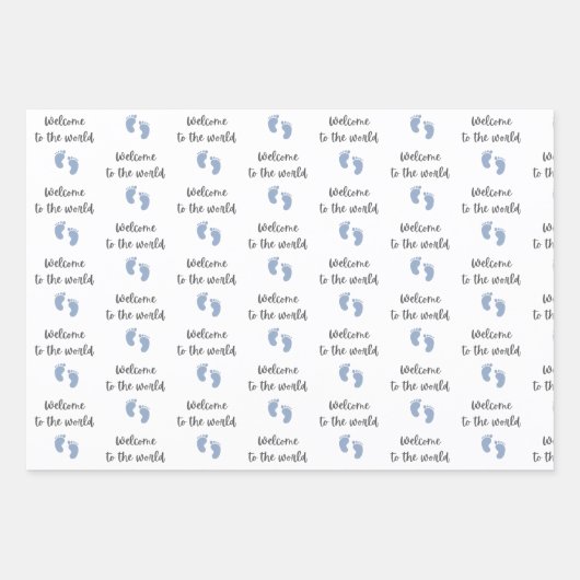 ようこそ世界のベビーラッピング紙シート ラッピングペーパーシート (正面)
