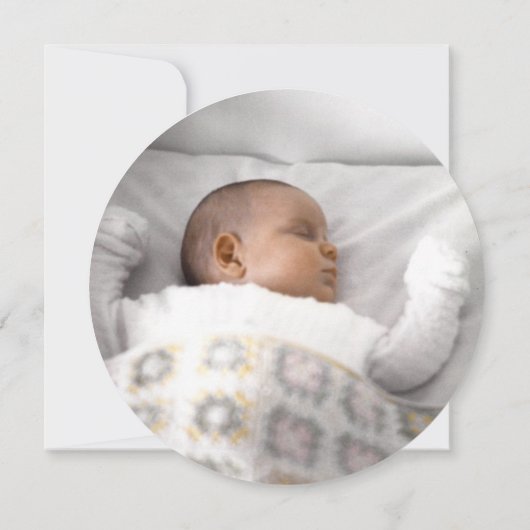 ようこそ世界アートカスタムベビー写真の反転 招待状 (裏面)