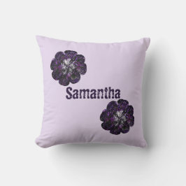 ようこそ世界パープルフラワーガール子供部屋 クッション