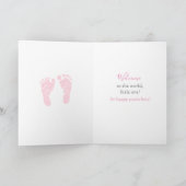 ようこそ世界新生児ガールエスニックベビー車 カード (内部)