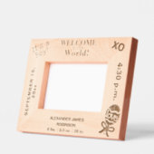 ようこそ世界男の赤ちゃん6 x 4、7 x 5写真 レーザー彫刻フレーム (左)