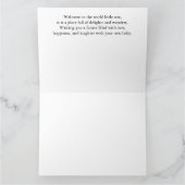 ようこそ世界 – リトルキツネ新生児 カード (内部)