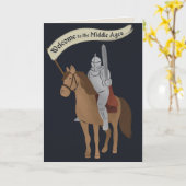 ようこそ中世の騎士誕生日 カード (黄色い花)