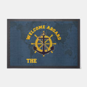 ようこそ乗船ドアマット、セーパーソナライズされたラーマット ドアマット (正面)