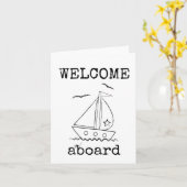 ようこそ乗船、新入社員、学生、スタッフ カード (黄色い花)