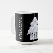 ようこそ人類 コーヒーマグカップ (正面左)