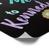 ようこそ人魚、人魚の誕生日サイン、チョーク ポスター (角)