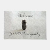 ようこそ伝統的Pineappleカスタマイズ可能 ドアマット (正面)