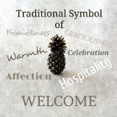 ようこそ伝統的Pineappleカスタマイズ可能 ドアマット