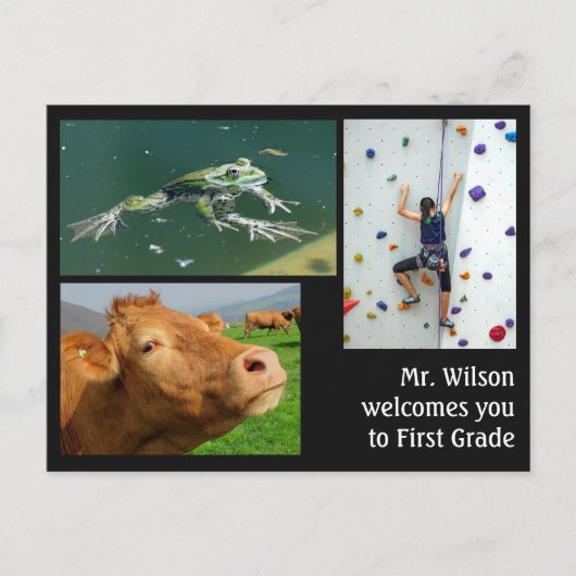 ようこそ先生のカスタム写真 ポストカード (正面)