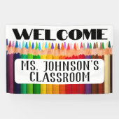 ようこそ先生の名前の教室 横断幕 (横)