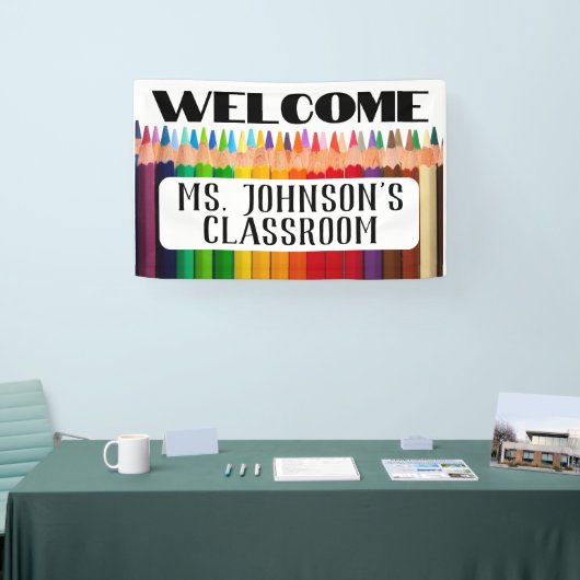 ようこそ先生の名前の教室 横断幕 (トレードショー)