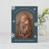 ようこそ写真のクリスマスベビー発表 シーズンカード (スタンド正面)