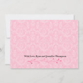 ようこそ写真生まれたばかりのベビーガール 案内状 (裏面)