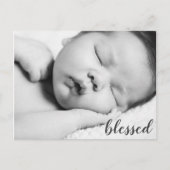 ようこそ写真生まれたばかりのベビー到着テンプレート 案内ポストカード (正面)