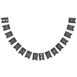 ようこそ友人オンシャルボードルック バンティングフラッグ