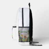 ようこそ可愛いジャングル動物スクールバックパック プリントバックパック (右)