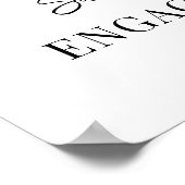 ようこそ婚約パーティ彼女はYes写真カスタム ポスター (角)