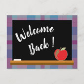 ようこそ学校へ戻る文字テンプレート ポストカード (正面)