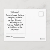 ようこそ学校へ戻る文字テンプレート ポストカード (裏面)