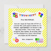 ようこそ学生の新学期カード サンキューカード (裏面)