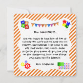 ようこそ学生の新学期カード サンキューカード (裏面)