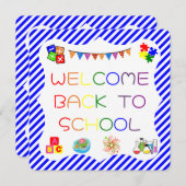 ようこそ学生の新学期カード サンキューカード (正面/裏面)