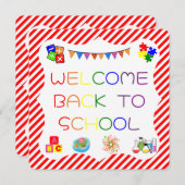 ようこそ学生の新学期カード サンキューカード (正面/裏面)