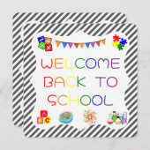 ようこそ学生の新学期カード サンキューカード (正面/裏面)