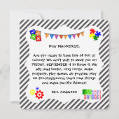 ようこそ学生の新学期カード サンキューカード (裏面)