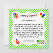 ようこそ学生の新学期カード サンキューカード (裏面)