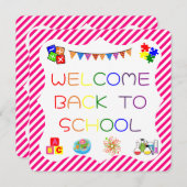 ようこそ学生の新学期カード サンキューカード (正面/裏面)