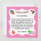 ようこそ学生の新学期カード サンキューカード (裏面)